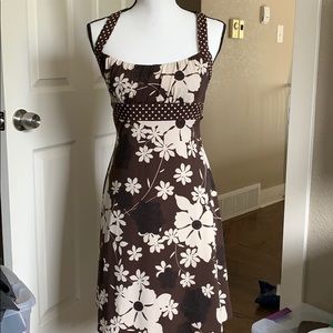 Trixxi Brown Floral Juniors Dress